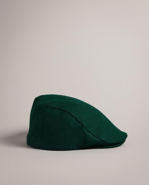 Casquette Ted Baker Woollen Flat Vert Foncé Homme | CND-42579617